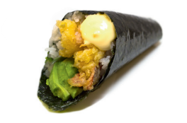K21. Tempura scampi avocat mayo
