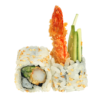M05. Tempura scampis, concombre